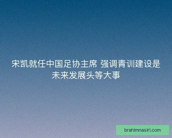 宋凯就任中国足协主席 强调青训建设是未来发展头等大事